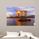 Singapore city skyline Wall Mural