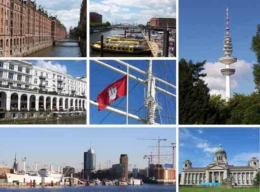 Hamburg Postcard Wall Decal