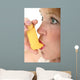 Woman Using Asthma Inhaler 2 Wall Mural