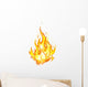 Fire White Background Beautiful Wall Decal