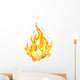 Fire White Background Beautiful Wall Decal