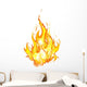 Fire White Background Beautiful Wall Decal