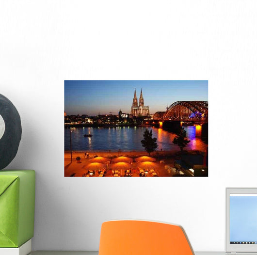 Cologne Cathedral Night with Wall Decal
