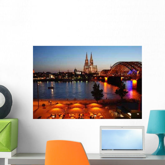 Cologne Cathedral Night with Wall Decal