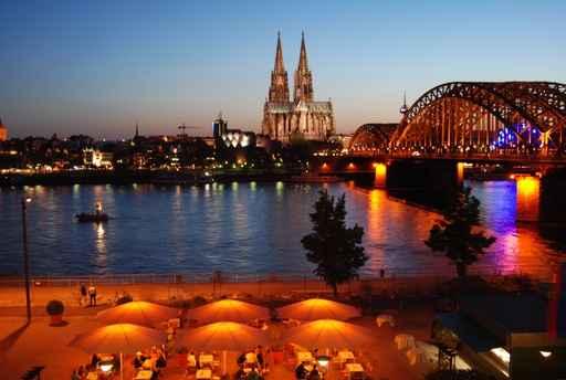 Cologne Cathedral Night with Wall Decal