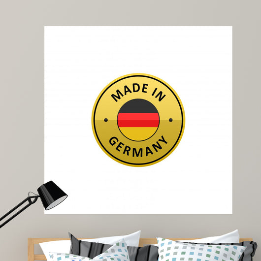 Round Made Germany Label Wall Decal