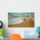 Adorable Star Fish Walking Along the Beach Wall Mural