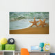 Adorable Star Fish Walking Along the Beach Wall Mural