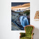 Mt Fitz Roy with a waterfall, Los Glaciares National Park, Argentina Wall Mural