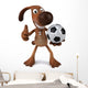 Dog with Ball Wall Decal