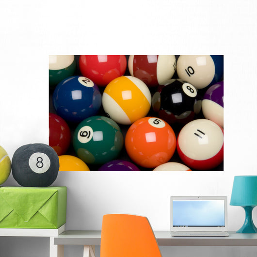 Background Pool Balls Wall Decal