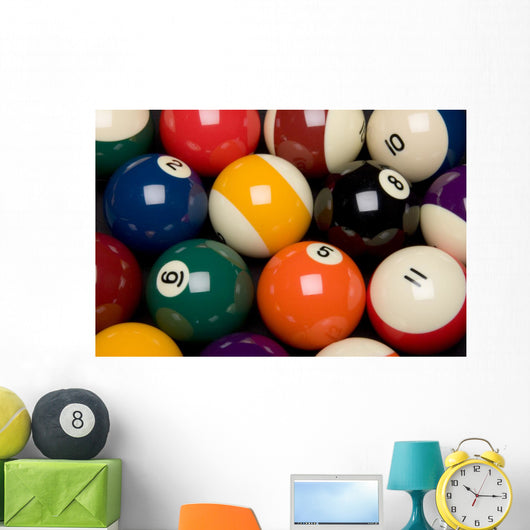 Background Pool Balls Wall Decal