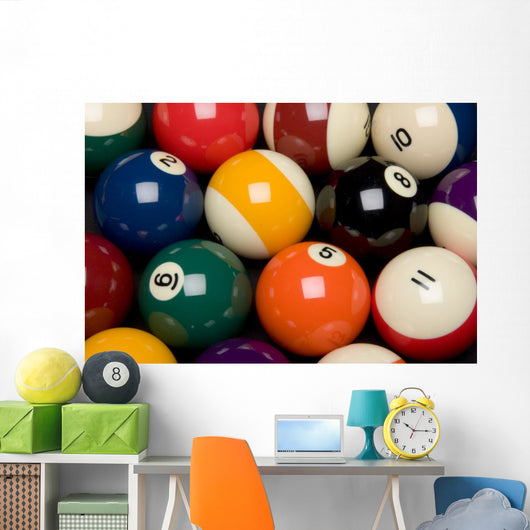 Background Pool Balls Wall Decal