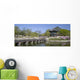 Panorama of an old pavilion at a park in Seoul, Korea. Wall Mural