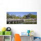 Panorama of an old pavilion at a park in Seoul, Korea. Wall Mural
