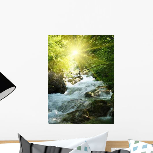 Mountain River Wall Decal