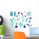 Summer Jungle Plants Wall Decal Sticker Set
