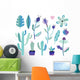 Summer Jungle Plants Wall Decal Sticker Set