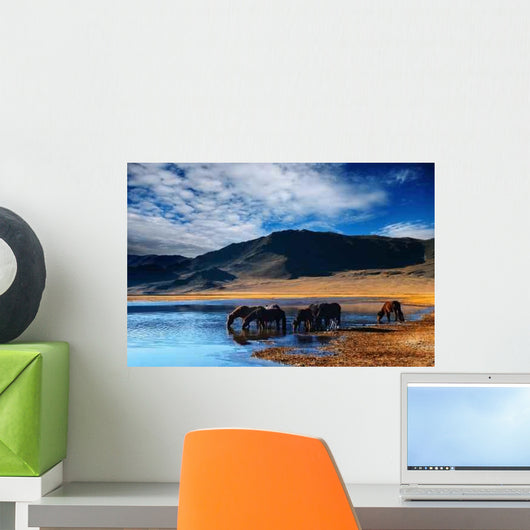 Drinking Horses Wall Decal