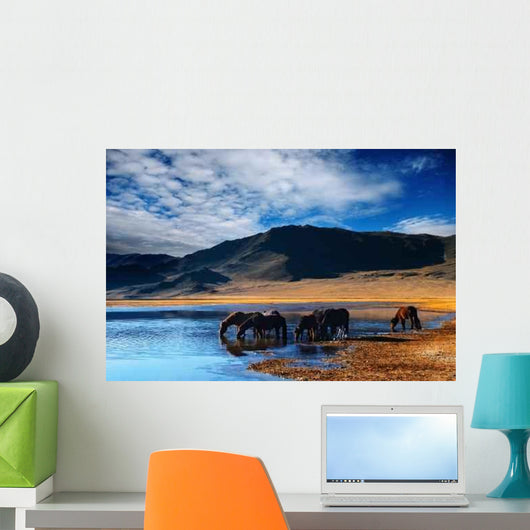 Drinking Horses Wall Decal