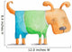 Little red dog in shirt and pants. Watercolor illustration Wall Decal