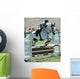 Horse Rider Jumping a Barrier Wall Mural