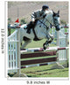 Horse Rider Jumping a Barrier Wall Mural