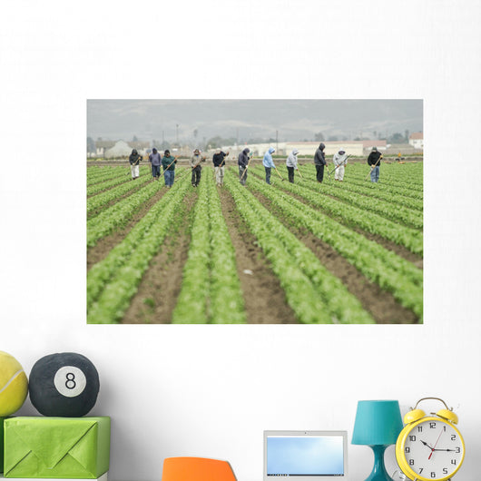 farm workers at work Wall Mural