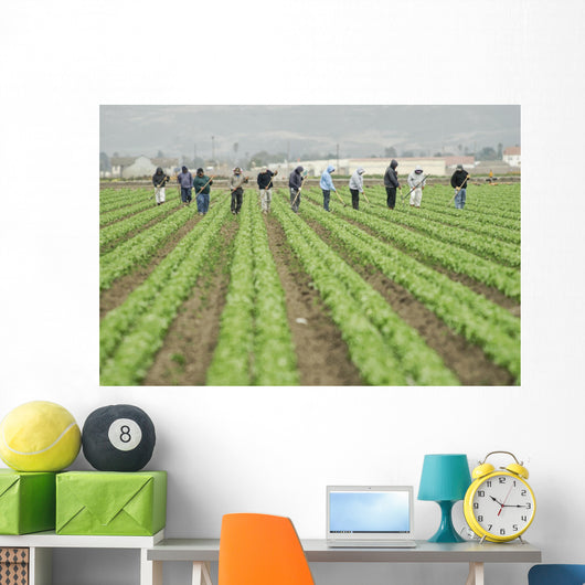 farm workers at work Wall Mural