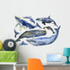 Marine Mammals Watercolor Whales Wall Decal Sticker Set