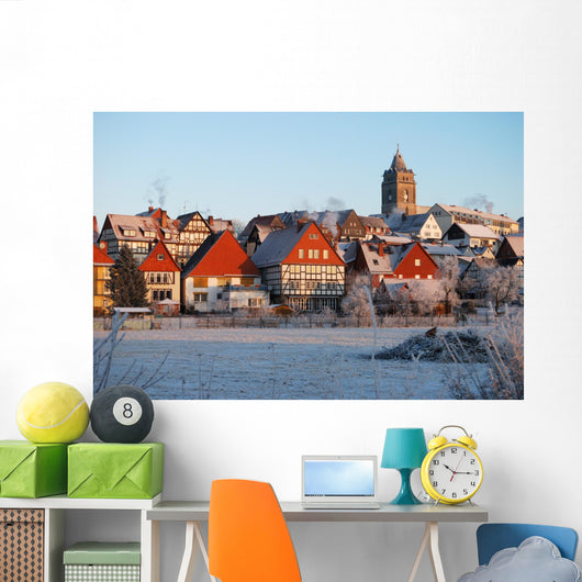 German Town in Winter Wall Mural
