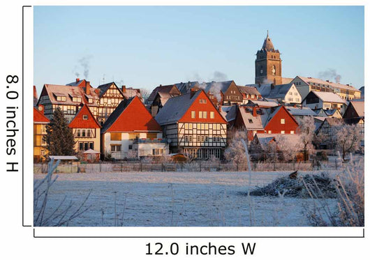 German Town in Winter Wall Mural