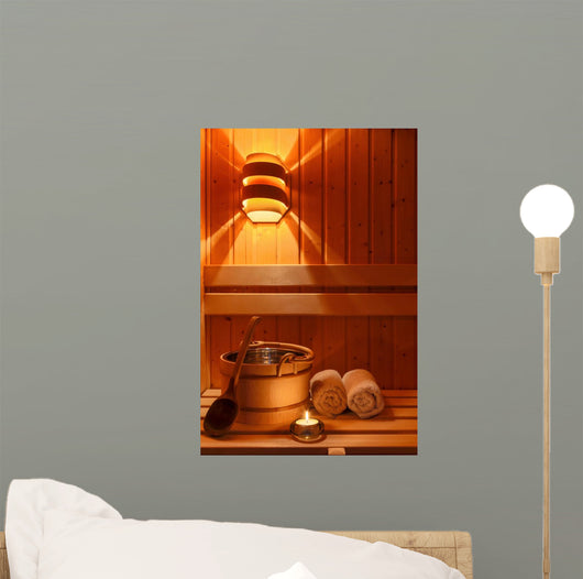 Wellness und Spa in der Sauna Wall Mural