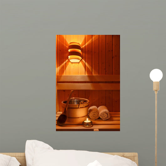 Wellness und Spa in der Sauna Wall Mural