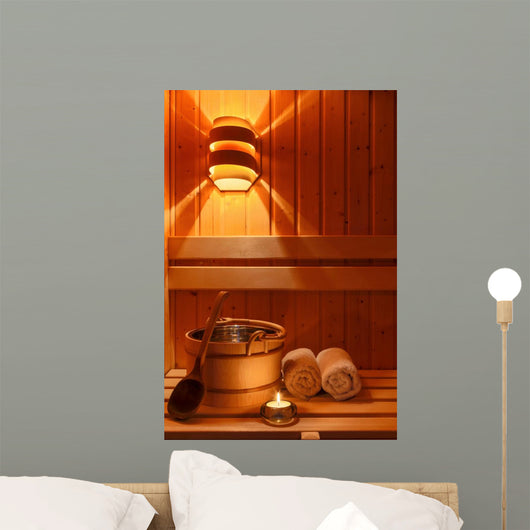Wellness und Spa in der Sauna Wall Mural