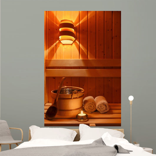 Wellness und Spa in der Sauna Wall Mural