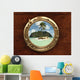 Submarine Peephole Window to Exotic Island Wall Mural