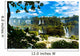 Iguazu Falls, the largest series of waterfalls of the world, located at the Brazilian and Argentinian border. View from Brazilian side. Wall Mural