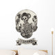 Zodiac Skull Capricorn.Hand pencil drawing on paper. Wall Decal