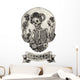 Zodiac Skull Capricorn.Hand pencil drawing on paper. Wall Decal