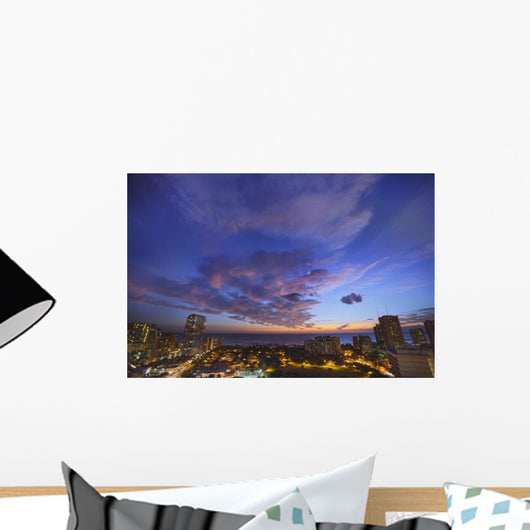 Cityscape Night Wall Decal