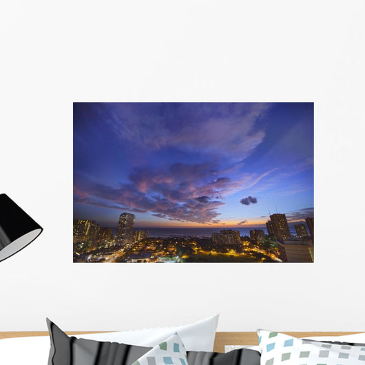 Cityscape Night Wall Decal