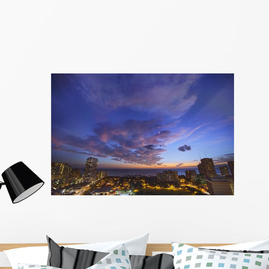 Cityscape Night Wall Decal