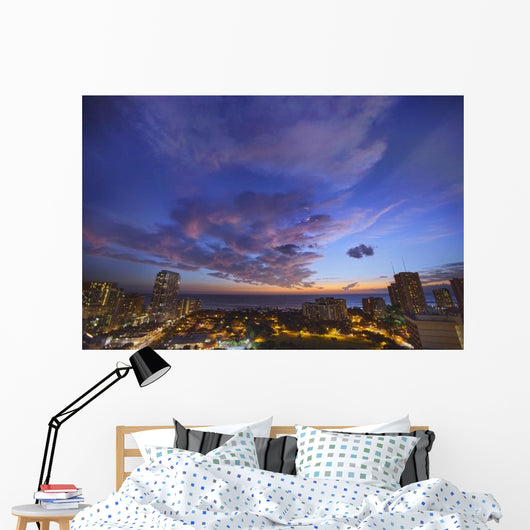 Cityscape Night Wall Decal