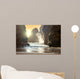 Fantastic big rocks and ocean waves at sundown time Wall Mural