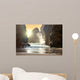 Fantastic big rocks and ocean waves at sundown time Wall Mural