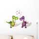 Two Dragons in Love Wall Decal