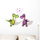 Two Dragons in Love Wall Decal