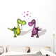 Two Dragons in Love Wall Decal