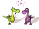 Two Dragons in Love Wall Decal